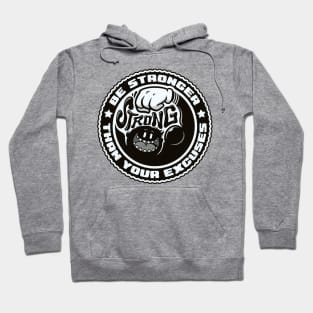 Stronger - Fitness Motivation Cartoon 02 Hoodie